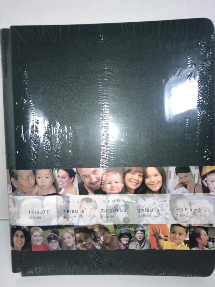 Black Shimmer Scrapbook Creative Memories 8.5x11 + 15 White Pages Album Tribute