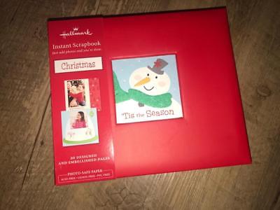 HALLMARK Photo Album CHRISTMAS INSTANT SCRAPBOOK 20 Decorated Pages NEW IN BOX