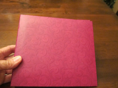 NEW 6 x 6 scrapbook album fuchsia color print COVER/20 pages