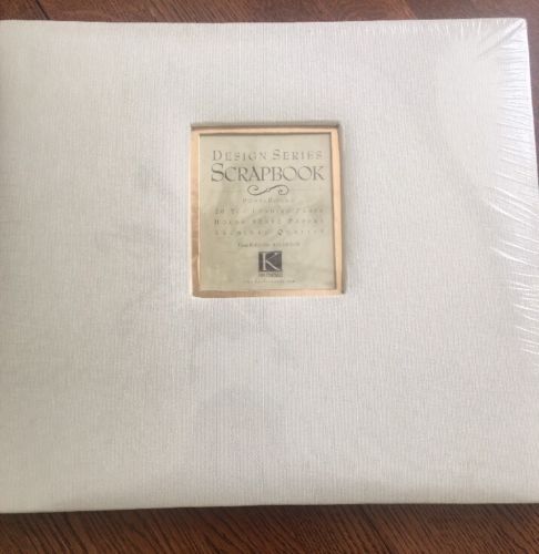 NIP 12x12 K&company Fabric Ivory Gold Frame Album Postbound K&co Scrapbook