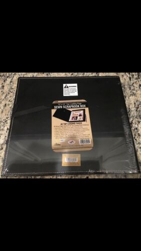 NEW Pioneer 3-Ring Sewn Frame 12x12 Scrapbook Box, Color: Black. #SBX12BK