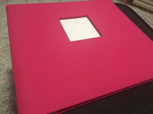 12”x12” Cloth Covered Hot Pink Scrapbook Photo Album