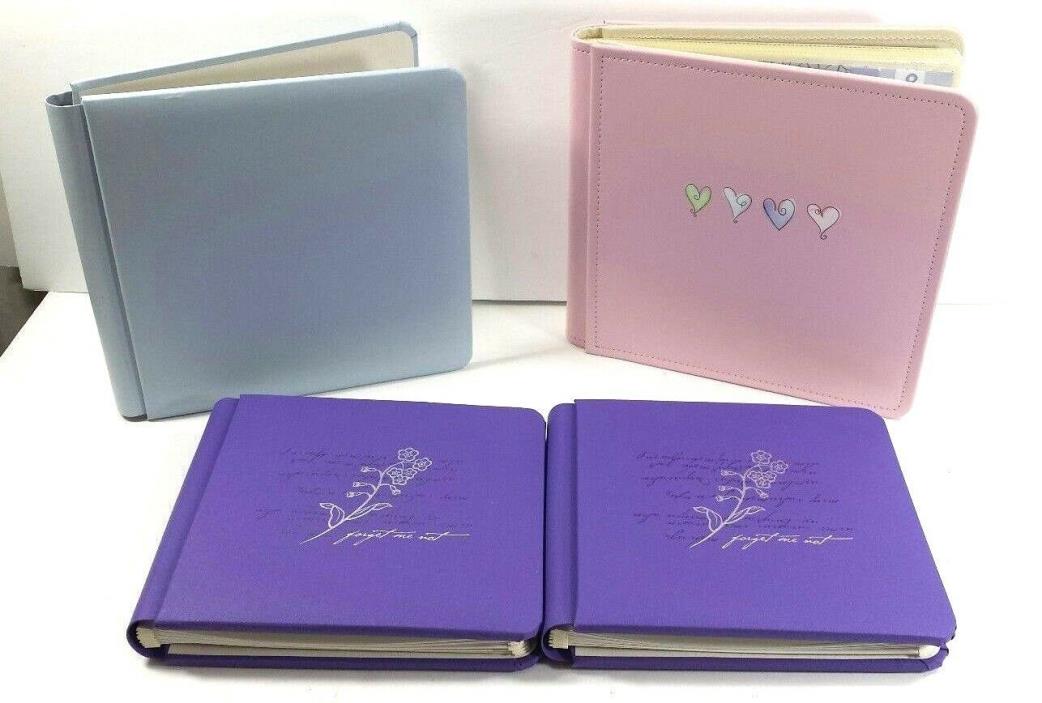 4 Creative Memories Albums 2 Triumph &  2 8x8 One pink with Pages Extra Supplies