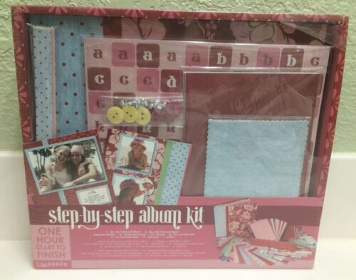 Colorbok Step By Step Album Kit - One Hour Start To Finish (43788H-Pink Box Kit)