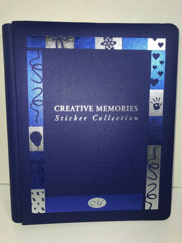 STICKER Album Cobalt Blue Scrapbook Creative Memories 8.5x11 + 10 Pocket Pages