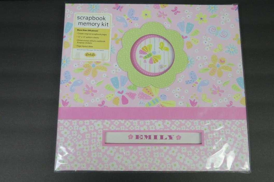 NEW Linda Lu Girl Scrapbook Memory Kit -12x12 album, paper & accessories--pink!