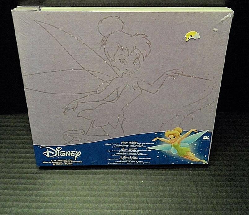 Disney EK Success Scrapbook Album Tinkerbell 8 x 8 Glitter Post Bound