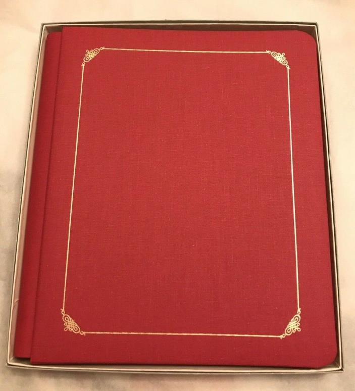 Creative Memories album, red with gold border