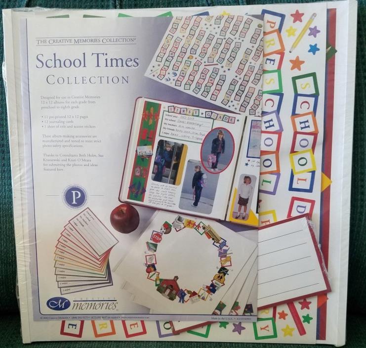 Creative Memories 12 x 12 School Times Collection 2003 Preschool - 8th grade NEW