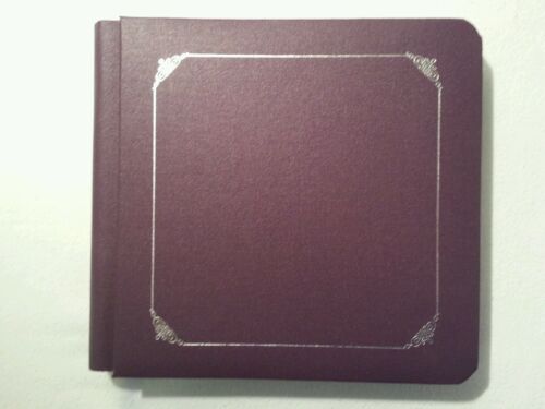 Creative Memories 7x7 Album Purple Plum Silver Trim Old Style Scrapbook 12 page