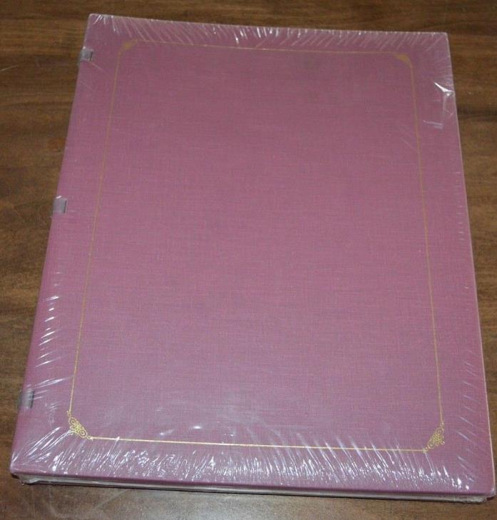 Creative Memories 12x15 Mulberry Album Open Spine Gold Foil & 15 White Pages NEW