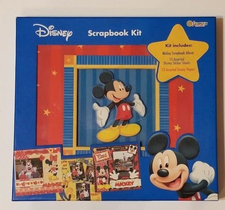 Disney Scrapbook Album Kit Mickey Paper Stickers 12x12 Sandylion & EXTRAS