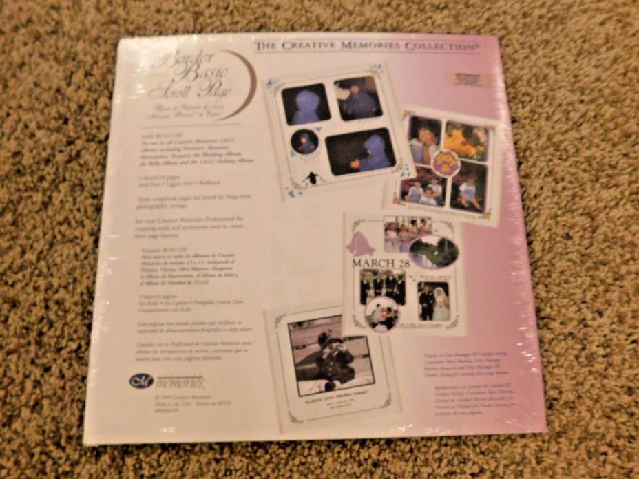 NEW Creative Memories 12x12 Border Basic Scroll Pages NIP 10 pgs Scrapbook pages