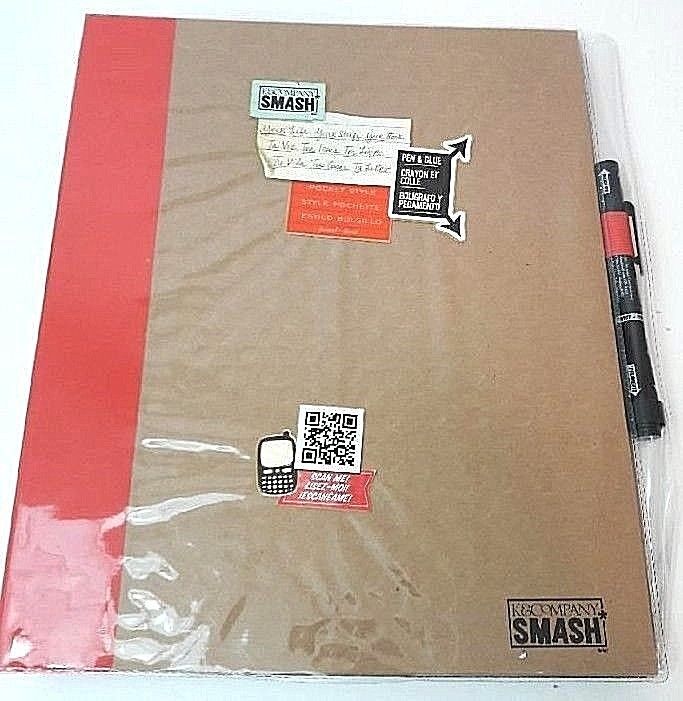 K&Company Smash Book Album Journal Mod Style Scrapbook with pen/glue