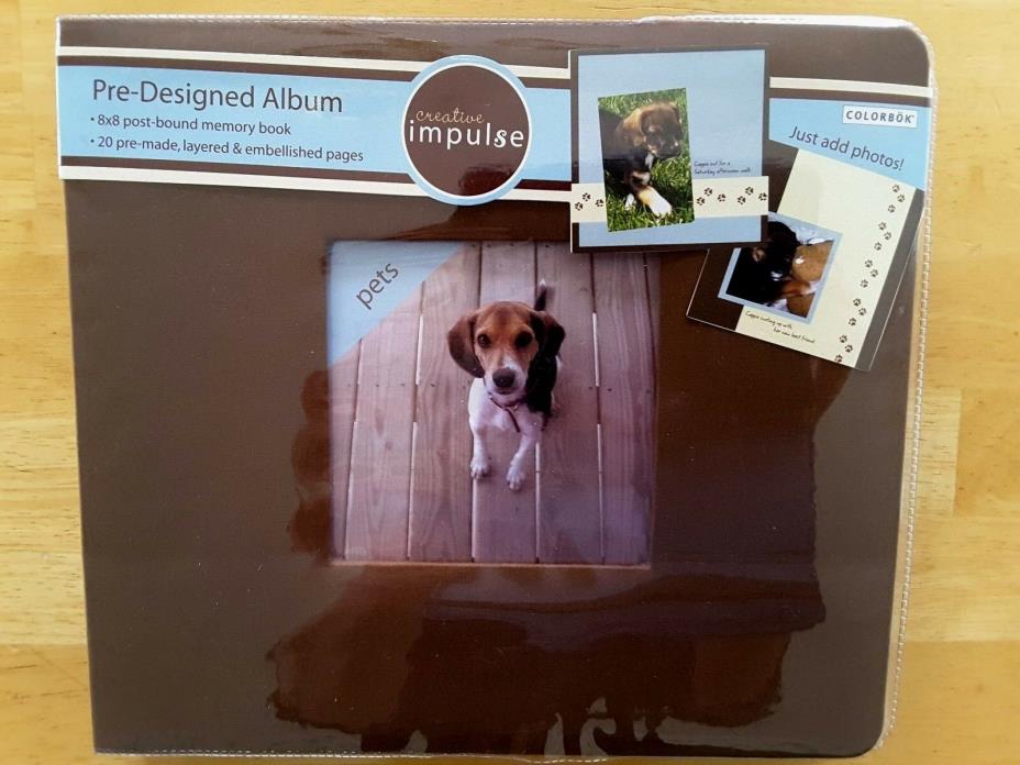 Colorbok 8 X 8 Post Bound Memory Book- Pets 20 pages