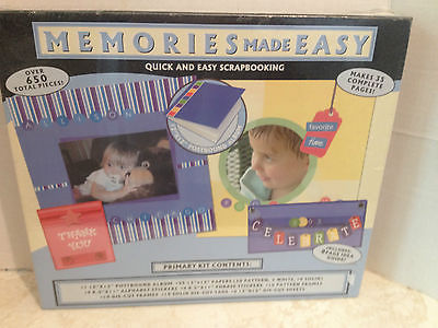 NEW Memories Made Easy Primary Scrapbooking Kit, Album with 650 Pieces