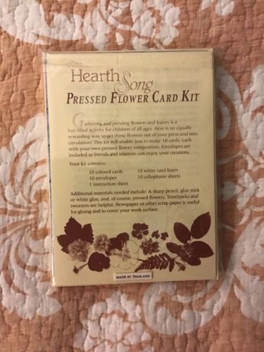 NEW Hearth Song Pressed Flower Card Kit