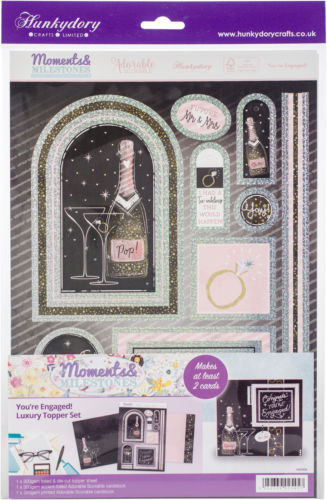 Hunkydory Moments & Milestones A4 Topper Set-You're Engaged! - 3 Pack