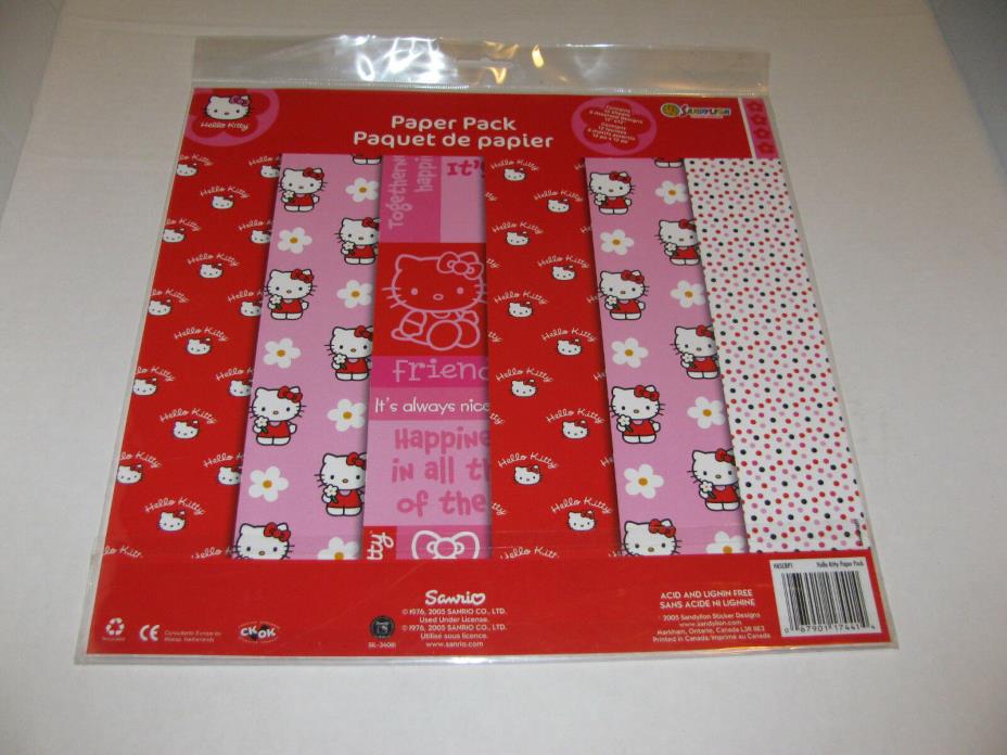 hello kitty paper pack for scrapbooking by sandylion 2005
