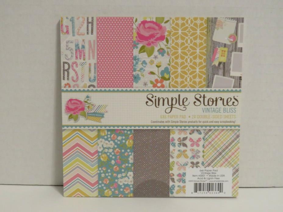 Simple Stories Vintage Bliss 6 x 6 Paper Pad 24 Double-Sided Sheets