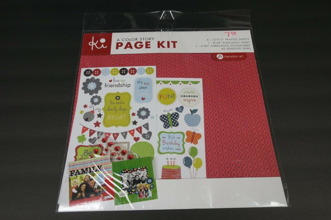 Hampton Art ki 12 x 12 A Color Story Scrapbook Page Kit--Friends & Family--NEW!