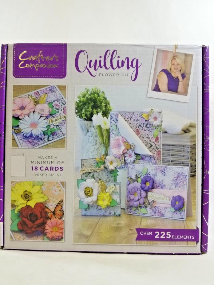 CRAFTER'S COMPANION SEPTEMBER QUILLING FLOWER KIT DIE-CUTTING KIT / 18 CARDS