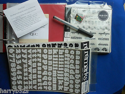 American Crafts Memory Recipe Complete Kit w Red D Ring Album Scrapbooking-New
