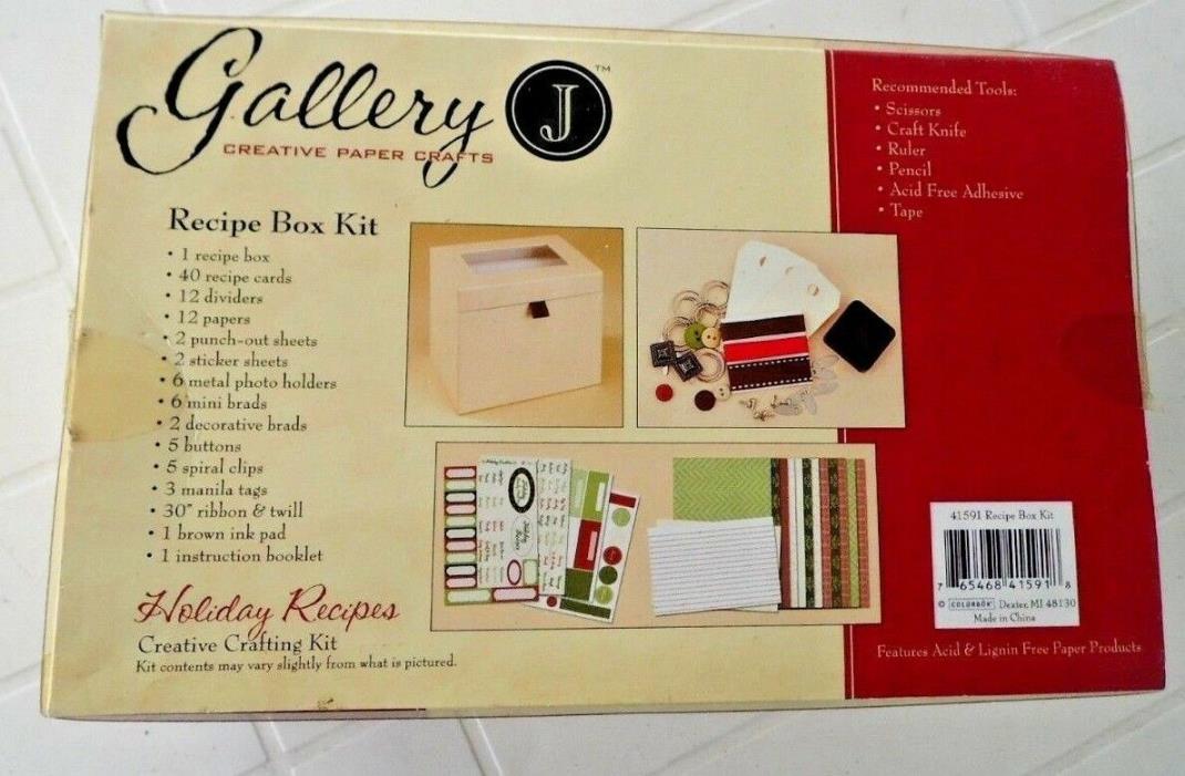 HOLIDAY RECIPE CREATIVE CRAFTING RECIPE BOX KIT -CREATE A SPECTACULAR RECIPE BOX