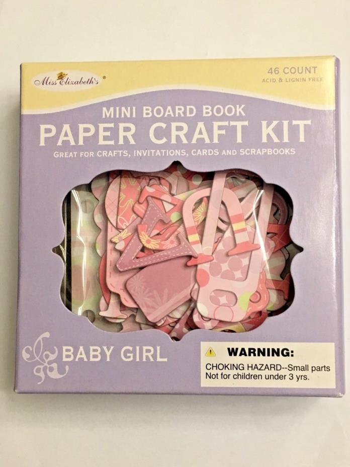 Miss Elizabeth's Acid Lignin Free Mini Board Book Baby Girls Paper Craft Kit New