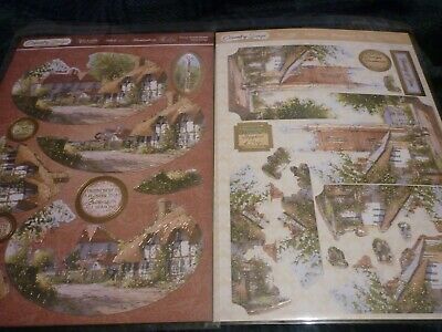 2 x HUNKYDORY COUNTRY DAYS DECO-LARGE KITS TOPPERS-CARD BLANKS-ENVELOPES (A)