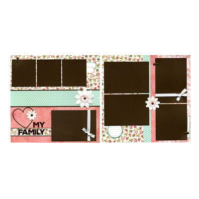 My Family - Two 12x12 Premade Scrapbook Pages