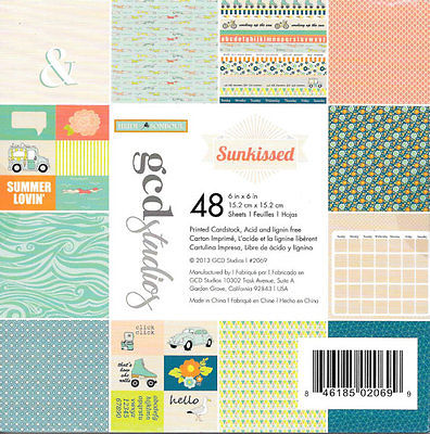 6 x 6 Paper Pad ~ Sun Kissed ~ Printed Cardstock ~ Double sided ~ NEW (#515)