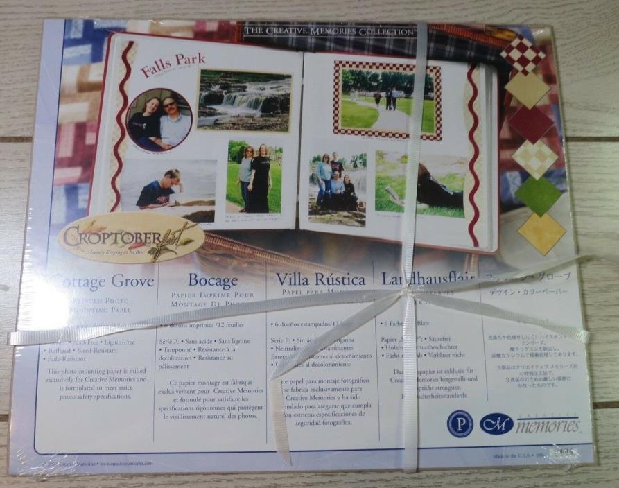 Creative Memories Cottage Grove Printed Paper Pack Photo Mounting NLA NEW