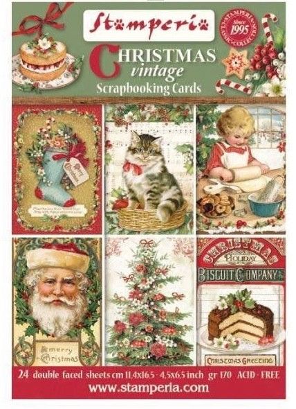 Christmas Vintage - Stamperia Cards Pad 4.5