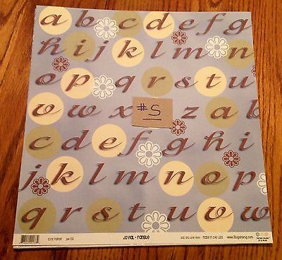 LOT#S NEW 20 MIXED ABC'S LETTERS SHEET 12 X 12 SCRAPBOOK PAPER CARDMAKER RESALE