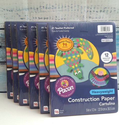Teacher Preferred 6 Packs 96 Sheets Multi-color Heavyweight Construction Paper