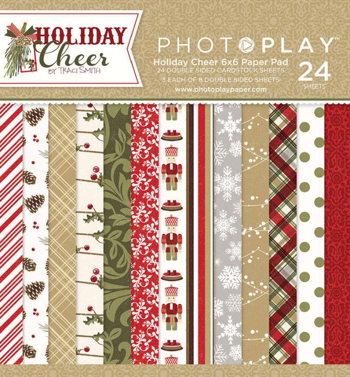 6 x 6 Paper Pad ~ Holiday Cheer Christmas ~ Double sided  NEW  (#2508)
