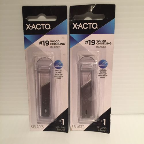 TWO 5 PACK XACTO #19 WOOD CHISELING BLADES  3/8