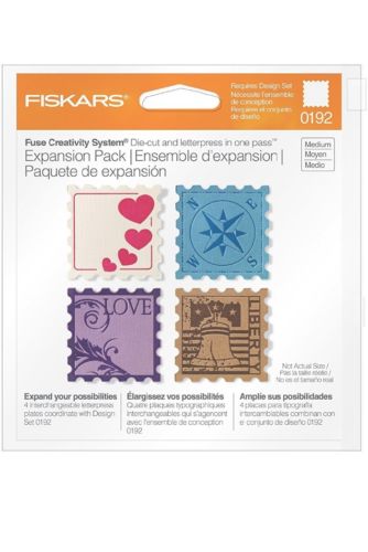 Fiskars Fuse Creativity System Expansion Pack Die-Cut Letterpress Stamps