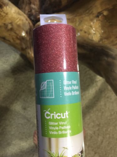 Cricut Glitter Vinyl Crimson Red Glitter with Transfer Paper