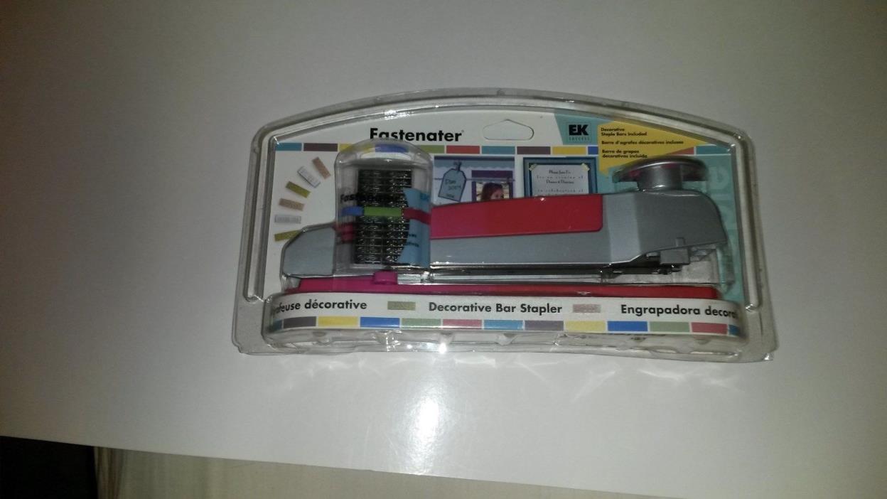 NEW Pink FASTENATER Decorative Bar Stapler by EK Success EKFST05
