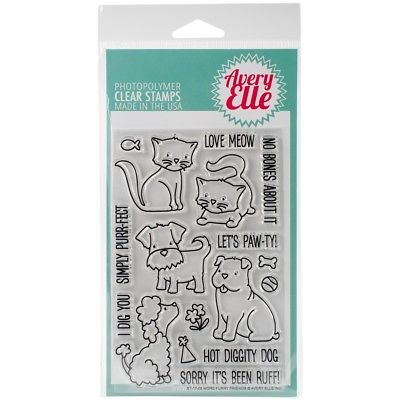 Avery Elle Clear Stamp Set 10cm x 15cm. Free Shipping