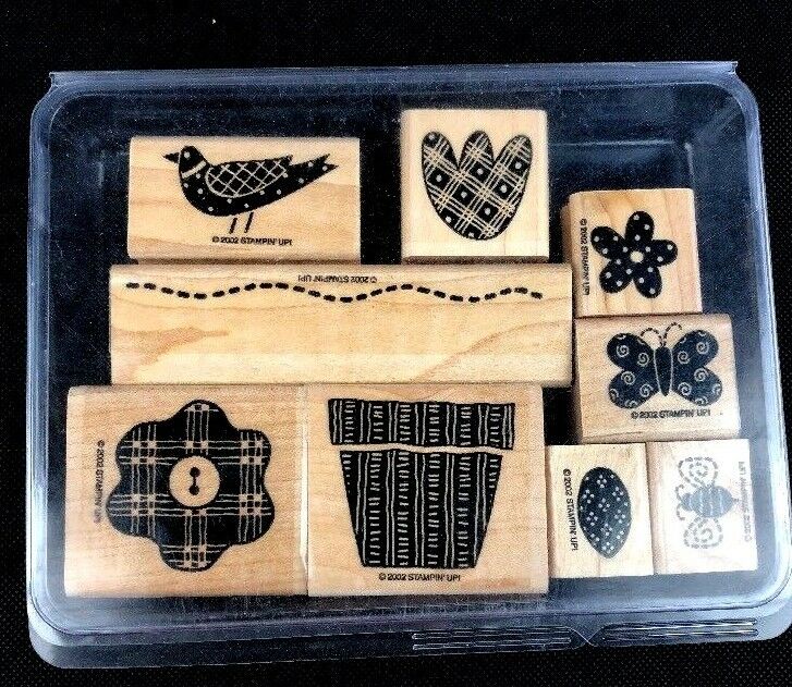 9 Stampin Up 2002 ~ Spring Rubber Stamp Set Great Stamps