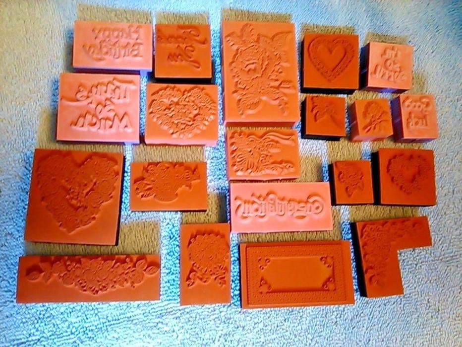 Lot of 21 Brand New Rubber Stamps-Variety