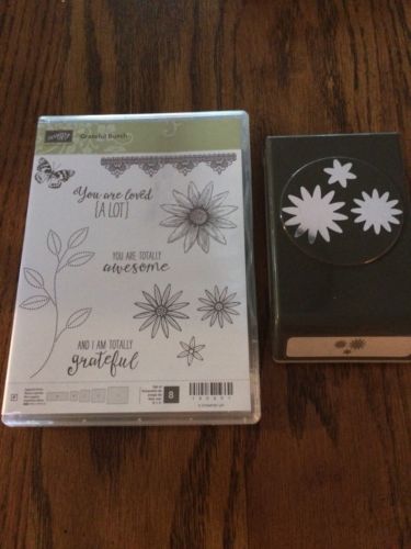 Stampin Up Retired Grateful Bunch Stamp Set and Blossom Punch Bunch
