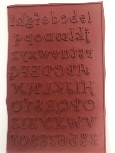 Alphabet and letter rubber stamp unmounted ABC's 123