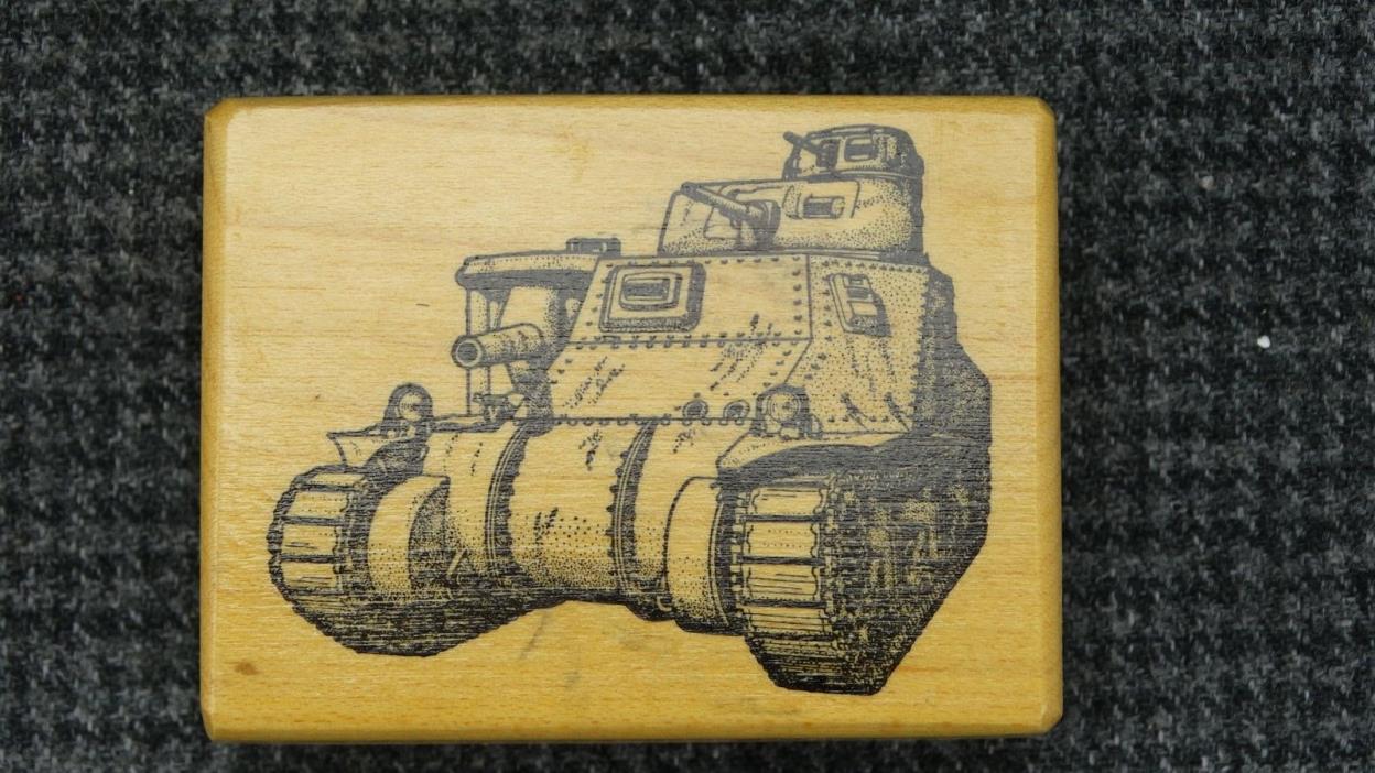 Chrysler M3A1 Lee Tank  ImaginAir Designs Rubber Stamp 1995