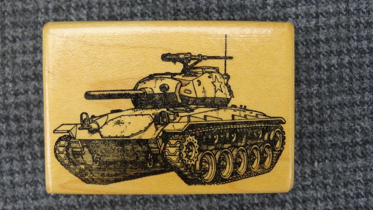 US Tank Rubber Stamp 1995 by ImaginAir Designs