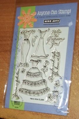 CLEAR ACRYLIC HERO ARTS STAMPS GLAMOROUS ~ Prom dresses, Dazzle...  wks CTMH blk