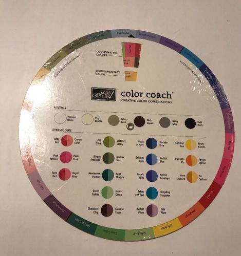 Stampin Up Color Coach Wheel For Rubber Stamping New Sealed Retired